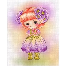 100% 이집트 면화 크로스 스티치 RS 면화 셀프 매칭 크로스 스티치 인쇄 없음 ll Jasmine Fairy, 하얀색, 14CT 핑크 아이다, 1개