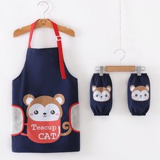 臺灣-出貨【新款熱銷】兒童圍裙擦手男女孩洗碗防水防油寶寶喫飯圍兜幼兒園學生繪畵罩衣 AOXV