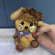 批發榼藤豆莢材料包手工diy材料乾花材西雙版納平安豆, 1個, 小熊豆莢娃娃成品:1個