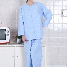 GOOD UNIFORM 棉混紡十字心病人服高品質鋸齒防護面料 Hwan 醫院制服