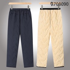 708090 중장년 여성 하이웨스트 기모 토톰 보온 팬츠 바람막이 면바지