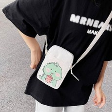 캔버스 캐릭터 미니 크로스백 심플 귀여운 데일리 가방