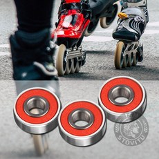 인라인 바퀴 롤러스케이트 킥보드 베어링 608RS ABEC5 내경 7mm 외경 22mm 폭 7mm, 1개, 실버