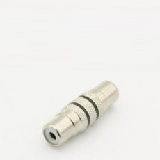 RCA 연장 젠더 RCA FtoRCA F Silver Metal, 1개, 1cm