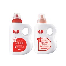 비앤비 섬유세제 본품 1500ml+ 섬유유연제 자스민 본품 1500ml set, 1세트, 3L