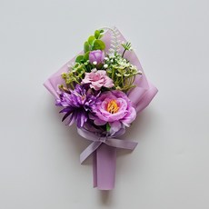 코코플라워 납골당꽃장식 잔디방석 납골당꽃다발 미니꽃다발, 미니꽃다발-퍼플, 1개