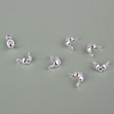 [비즈공예 올챙이캡] 실버 200개입 목걸이 팔찌 마감용 DIY 금속 부자재