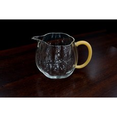 한차원 호박모양 내열유리 공도배 유리숙우 250ml, 겨자