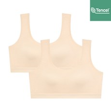 수아팜 주니어 3단계 순수 모달 스포츠 브라 2매 세트_스킨