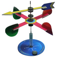 고학년 과학키트 자기부상 풍향계만들기 5인세트/ 방과후 집콕과학 중등과학실험 풍력, 1세트