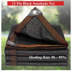 두꺼운 자외선 차단 HDPE 그물 온실 다육 식물 야외 수영장 커버 가정용 12 핀, 1x2m