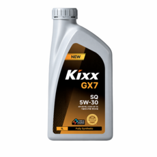 KIXX 킥스 GX7 SQ 5W-30 가솔린 LPG 100% 합성 고급 엔진오일 1L /GS칼텍스, 5w30, 1개