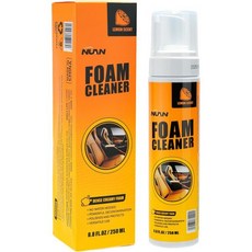 누안 폼 클리너 차량용 레몬 향 차량 내부 안전하고 빠른 얼룩 제거 다목적 스프레이 핸들 시트 가죽 및 가정용 8.4 플로리드 온스 250 밀리리터, 누안 폼 클리너 차량용 레몬 향 차량 내부 안전하고 빠