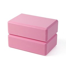 EVA 요가 블럭 홈트 스트레칭 보조 기구 2세트 핑크