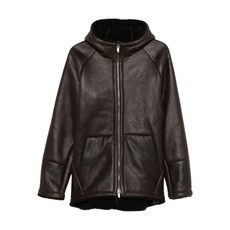 살바토레산토로 후드 레더 재킷