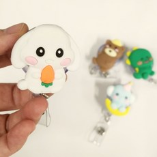 간호사 캐릭터 릴홀더 이름표 클립 사원증 출입증, 토끼