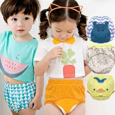 유아 배변훈련팬티 4중방수 무형광 면100% 80호 12종, 1개