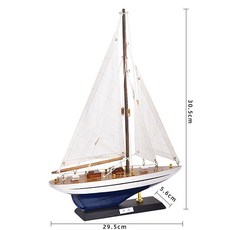 요트 모형 범선 피규어 배 장식품 장식 여객선 고대 돛단배 항해 보트, B. 칭다오호 요트