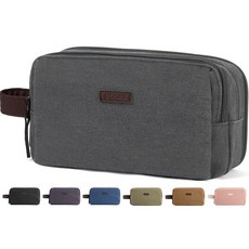 수에즈 대형 필통 파우치 PU 손잡이와 지퍼가 달린 엑스트라 빅 펜촉 펜백 3칸의 튼튼한 펜 케이스 남성 여성 남학생을 위한 에스테틱 스쿨 용품 정리함 브라운, Gray