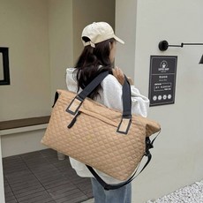 캠핑 외출 캐주얼룩 디테일 퀼팅 소프트 보스턴백, 본상품선택, 본상품선택