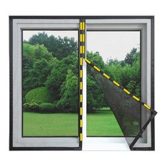블랙 모기장 마그네틱 스크린 에어 커튼 보이지 않는 맞춤형 크기 스트라이프 중간에서 열림 캠핑카 자동차, 49)width 100cm