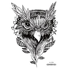 AL-036 美胸美背美腰紋身貼紙 大邱紋身 T20A 假刺青 防水紋身貼紙, 1個