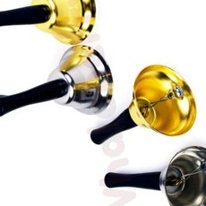 클래식 핸드벨 교육용악기 특수교구 교구악기 콰이어 특수교육 타악기, 65mm 금색, 금색, 은색