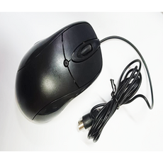 PS2 圓頭滑鼠鍵盤組，經典圓頭設計，PS2介面，即插即用，辦公遊戲皆宜, 黑色, 單品, 普通型