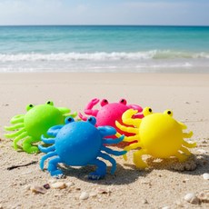 말랑 물풍선 바다친구들 물놀이 장난감, 1개, 꽃게-색상랜덤