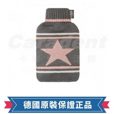 Fashy 粉色大星星針織毛套 熱水袋/冰水袋 2L, 1個