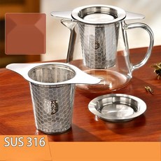 손잡이 티스트레이너 컵걸이형 차망 316 스텐 차거름망, 5. 304