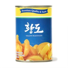 황도 슬라이스 원터치 캔 425g (고형량 230g) 복숭아 통조림, 5개