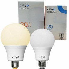 LED 벌브형전구 20W 20와트전구, 주광색 형광등색