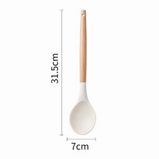 ZT矽膠廚具組 不沾鍋專用 耐高溫 可懸掛 廚房料理工具, 1個, 密勺