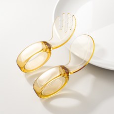 PPSU嬰幼兒訓練叉勺寶寶自主進食一歲輔食叉勺短柄叉勺學吃飯餐具, 1個, 1個, 咖啡棕