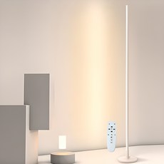 고릴라 무선리모컨 LED 플로어 장스탠드 조명 3색모드 밝기조절, 화이트