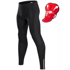 Qualidyne 남성용 사이클링 팬츠 4D 패딩 바이크 팬츠 로드 바이크 타이츠 자전거 팬츠 블랙. XL