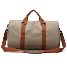Hong Fu 健身旅行包 乾濕分離手提斜揹袋, 卡其