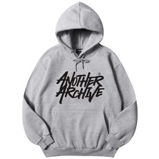 브랜드정품 어나더 아카이브 ANOTHER ARCHIVE 그래피티 로고 후드티_그레이 253605