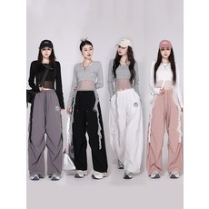 방송 힙합 댄스복 크롭티 여성 반팔 셔플 에어로빅 춤 공연복 줌바