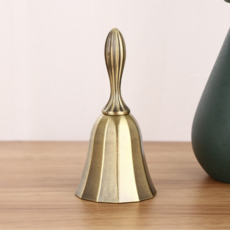 토브몰 클래식 황동 핸드벨 종 데스크벨 장식 알림용, 골드, 1개