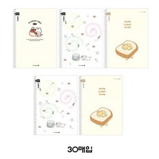 모닝글로리 채움 초등 스프링 알림장 노트 좁은칸 3종 + 랜덤발송 2p 세트 B, 고양이친구들 + 디저트타임 + 뒹굴멍멍이, 1세트
