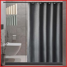 린넨풍 패브릭 샤워 커튼 욕실 공간분리 180x180cm bok+5iPmq5, 1개, 단일