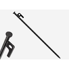 캠핑 지주핀 강철 텐트 고정 핀 텐트팩 타프 고정팩 튼튼한 캠핑핀 모래용 해변 잔디, 1 40cm 블랙 지주핀