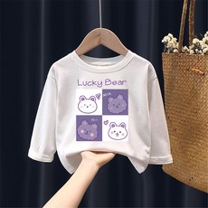 Lucky Bear 女童長袖T恤