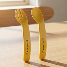 휘어진 옥수수 요거트스푼 라면스푼 숟가락 포크 세트