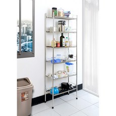 霸王 304不鏽鋼六層置物架 不銹鋼瀝水架 市面最高抗鏽品級 廚房浴室收納架 碗盤架, 1個, 六層架, 不鏽鋼