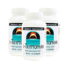 SOURCE NATURALS 左旋色胺酸膠囊 500mg, 120顆, 3罐