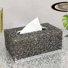 럭셔리 반짝이 각티슈 케이스 보관통 거실 홈 인테리어소품 집들이 선물 블링블링 화려한 공주, 1, D