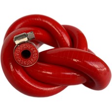 베켈란 6.5MM 14 X 3.28FT 블루 고온 강화 실리콘 히터 튜빙 호스 라디에이터 냉각수 직선작업 압력 145PSI4겹 강화5MM 두께+2 클램프, Red, 8MM (5/16") X 10FT